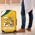 Australia 2026 Soccer Luggage Cover Go Socceroos Kangaroo Mascot Yellow Sporty