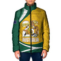 Australia 2026 Soccer Custom Padded Jacket Go Socceroos Kangaroo Mascot Yellow Sporty