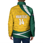 Australia 2026 Soccer Custom Padded Jacket Go Socceroos Kangaroo Mascot Yellow Sporty