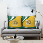 Australia 2026 Soccer Pillow Cover Go Socceroos Kangaroo Mascot Yellow Sporty