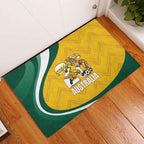 Australia 2026 Soccer Rubber Doormat Go Socceroos Kangaroo Mascot Yellow Sporty