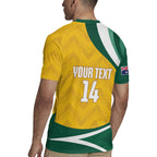 Australia 2026 Soccer Custom Rugby Jersey Go Socceroos Kangaroo Mascot Yellow Sporty