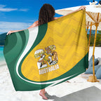 Australia 2026 Soccer Sarong Go Socceroos Kangaroo Mascot Yellow Sporty