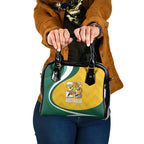 Australia 2026 Soccer Shoulder Handbag Go Socceroos Kangaroo Mascot Yellow Sporty