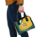 Australia 2026 Soccer Shoulder Handbag Go Socceroos Kangaroo Mascot Yellow Sporty