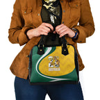Australia 2026 Soccer Shoulder Handbag Go Socceroos Kangaroo Mascot Yellow Sporty