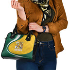 Australia 2026 Soccer Shoulder Handbag Go Socceroos Kangaroo Mascot Yellow Sporty