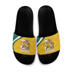 Australia 2026 Soccer Slide Sandals Go Socceroos Kangaroo Mascot Yellow Sporty