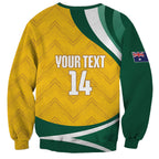 Australia 2026 Soccer Custom Sweatshirt Go Socceroos Kangaroo Mascot Yellow Sporty