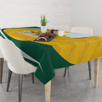 Australia 2026 Soccer Tablecloth Go Socceroos Kangaroo Mascot Yellow Sporty