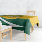 Australia 2026 Soccer Tablecloth Go Socceroos Kangaroo Mascot Yellow Sporty