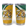 Australia 2026 Soccer Custom Tumbler Cup Go Socceroos Kangaroo Mascot Yellow Sporty