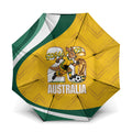 Australia 2026 Soccer Umbrella Go Socceroos Kangaroo Mascot Yellow Sporty