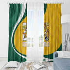 Australia 2026 Soccer Window Curtain Go Socceroos Kangaroo Mascot Yellow Sporty