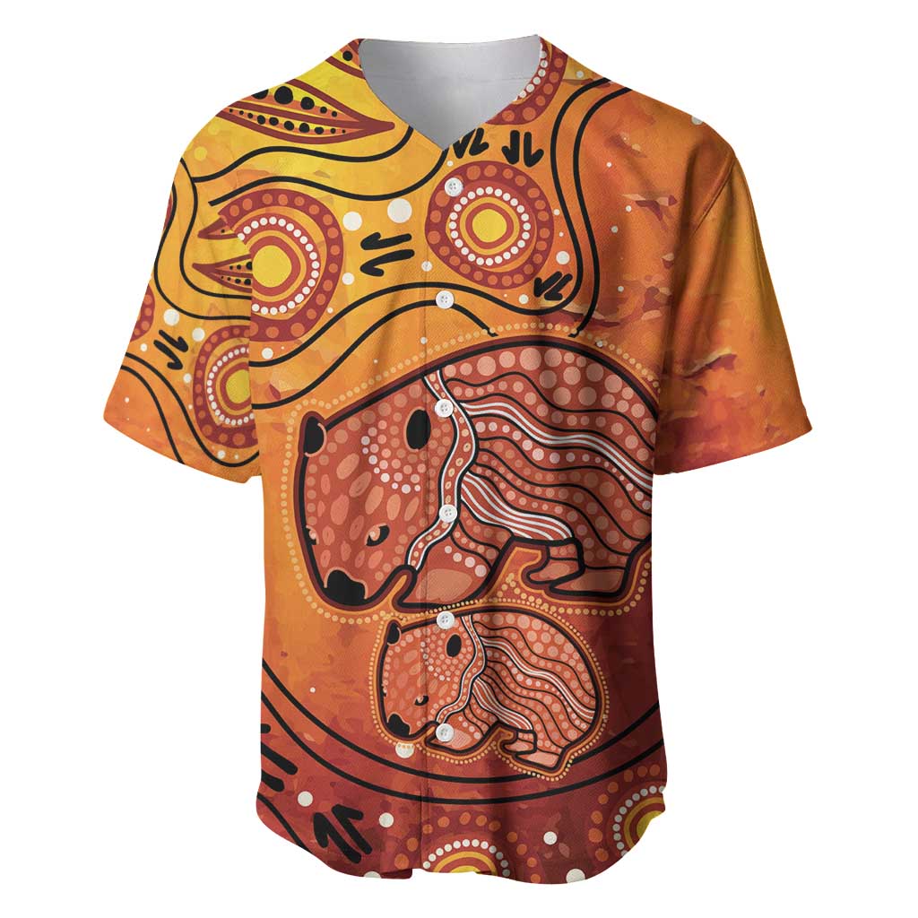 Australia Wombat Baseball Jersey Indigenous Art