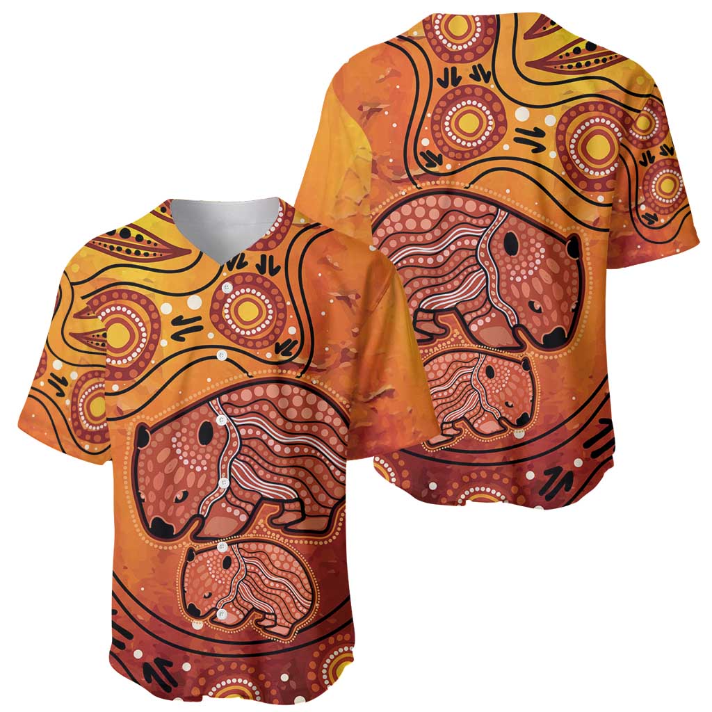 Australia Wombat Baseball Jersey Indigenous Art