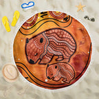 Australia Wombat Beach Blanket Indigenous Art