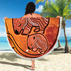 Australia Wombat Beach Blanket Indigenous Art