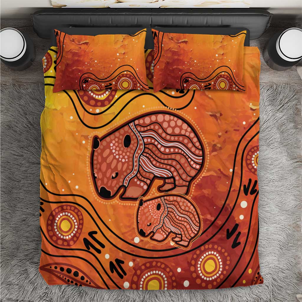 Australia Wombat Bedding Set Indigenous Art