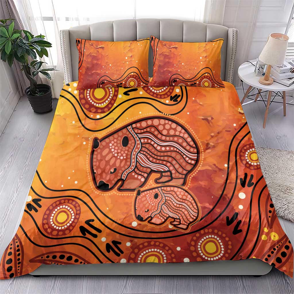 Australia Wombat Bedding Set Indigenous Art