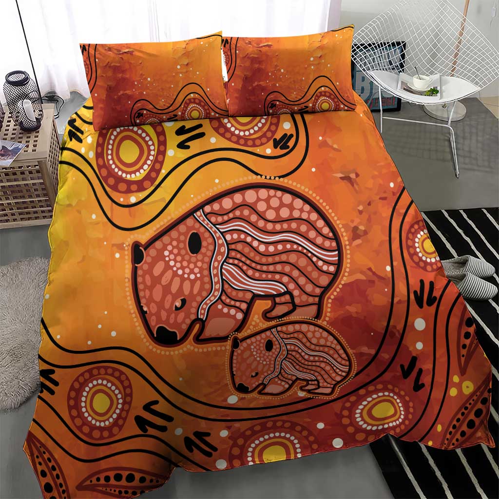 Australia Wombat Bedding Set Indigenous Art