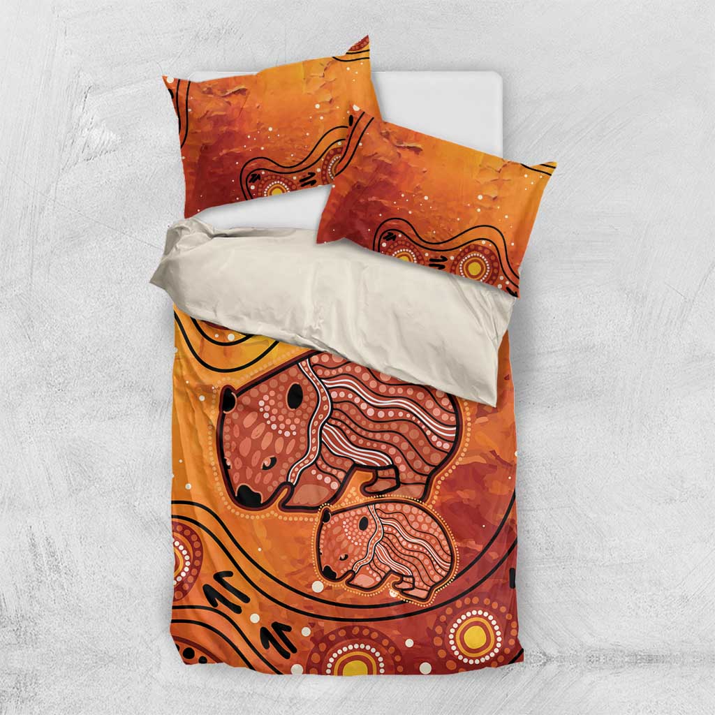Australia Wombat Bedding Set Indigenous Art