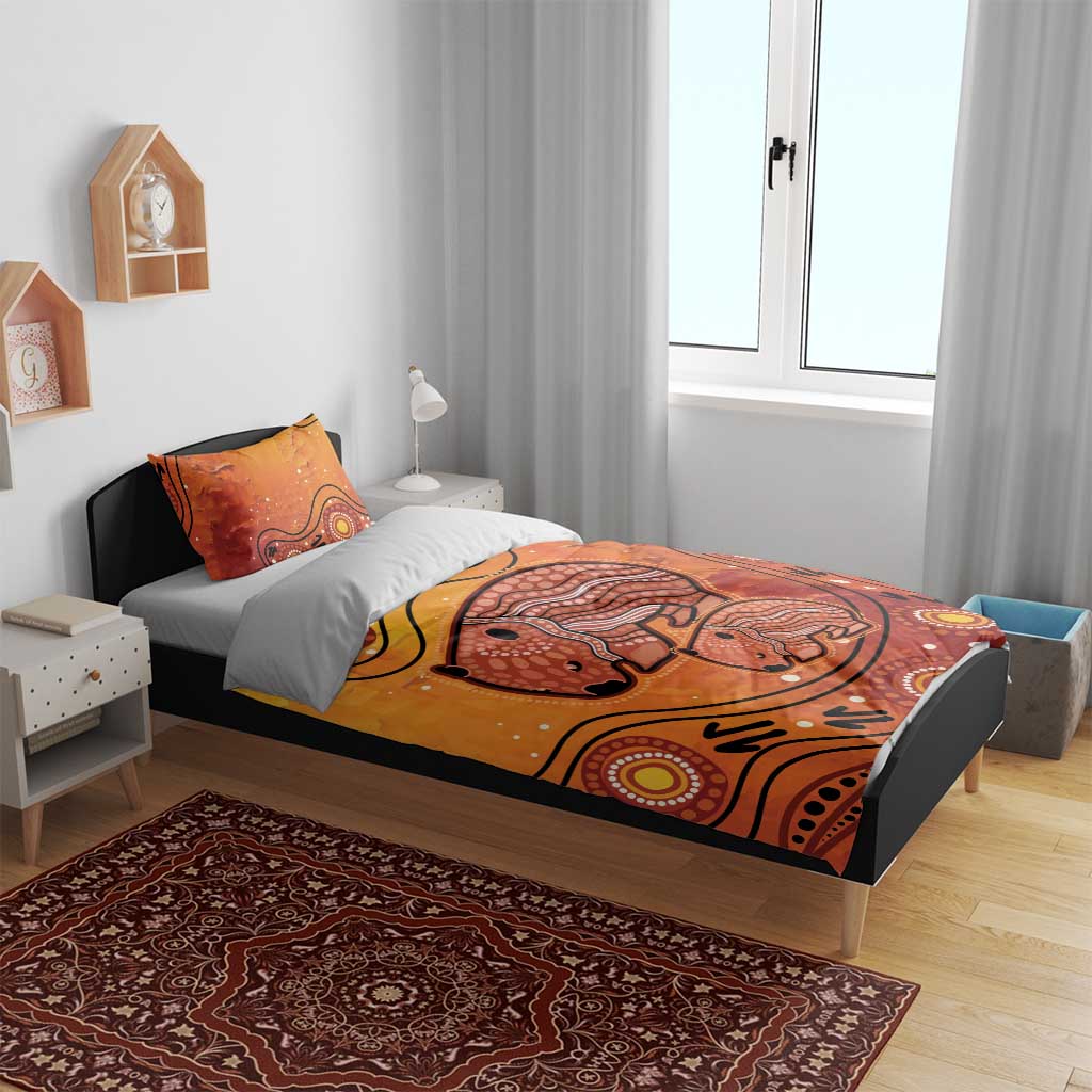 Australia Wombat Bedding Set Indigenous Art