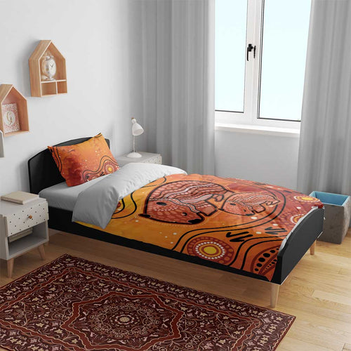 Australia Wombat Bedding Set Indigenous Art