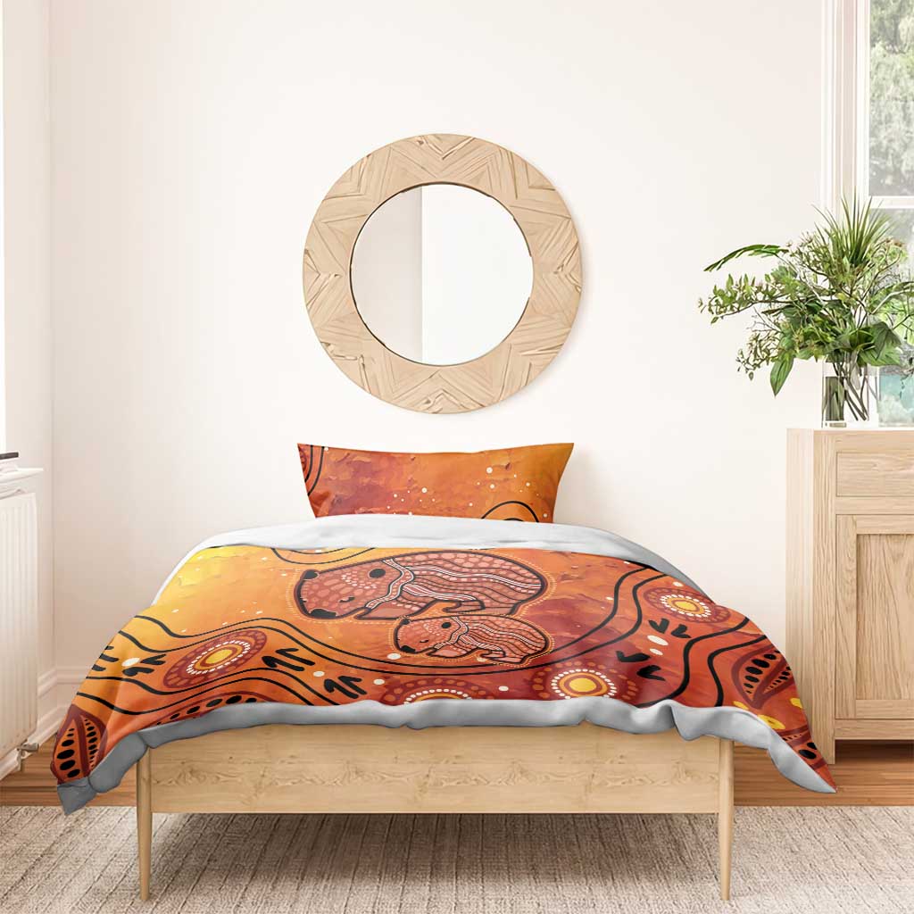 Australia Wombat Bedding Set Indigenous Art