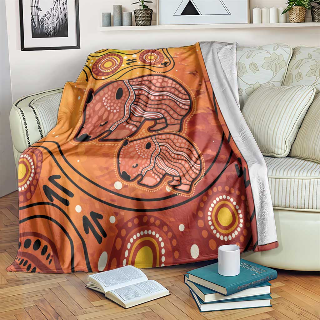 Australia Wombat Blanket Indigenous Art