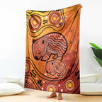 Australia Wombat Blanket Indigenous Art