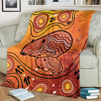Australia Wombat Blanket Indigenous Art