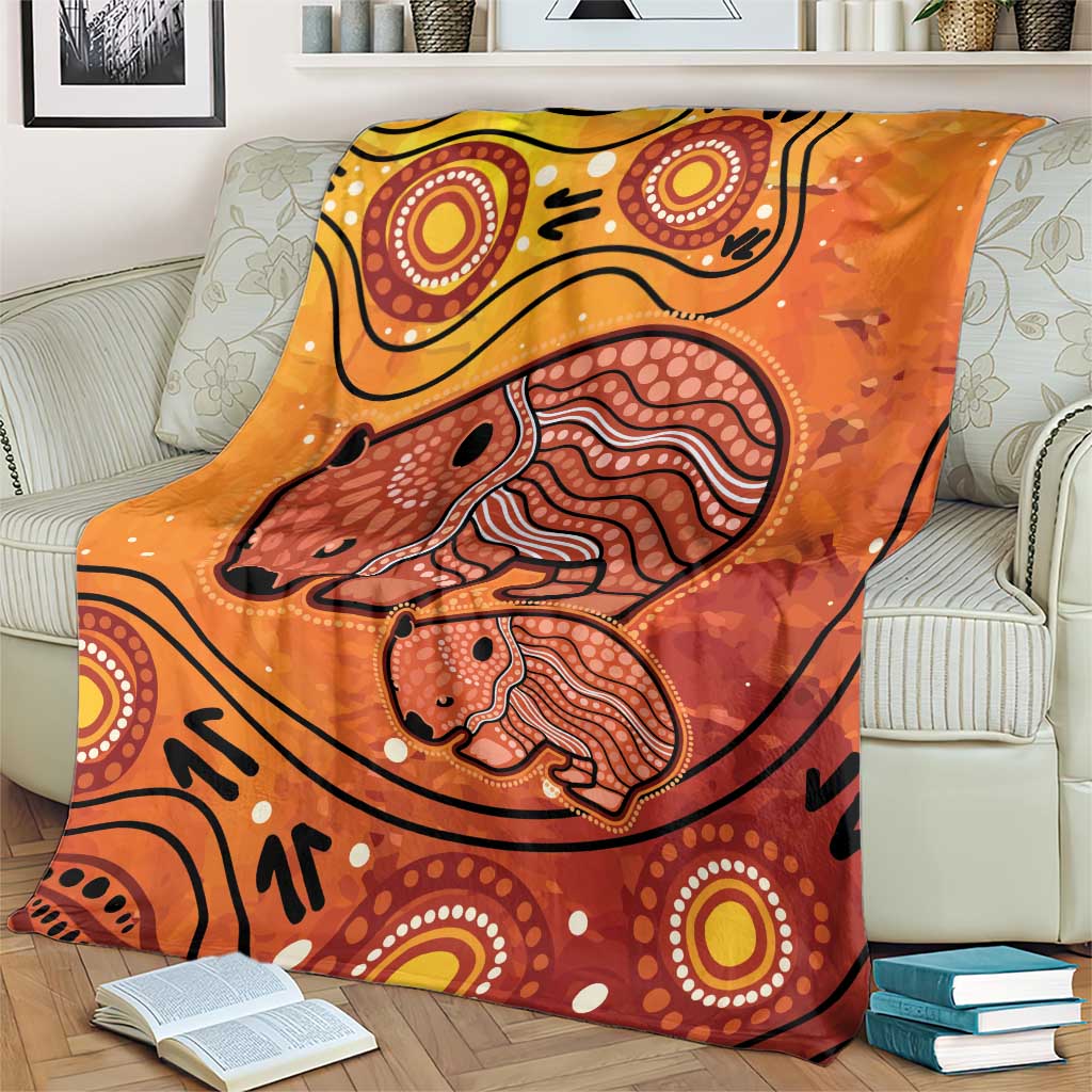 Australia Wombat Blanket Indigenous Art