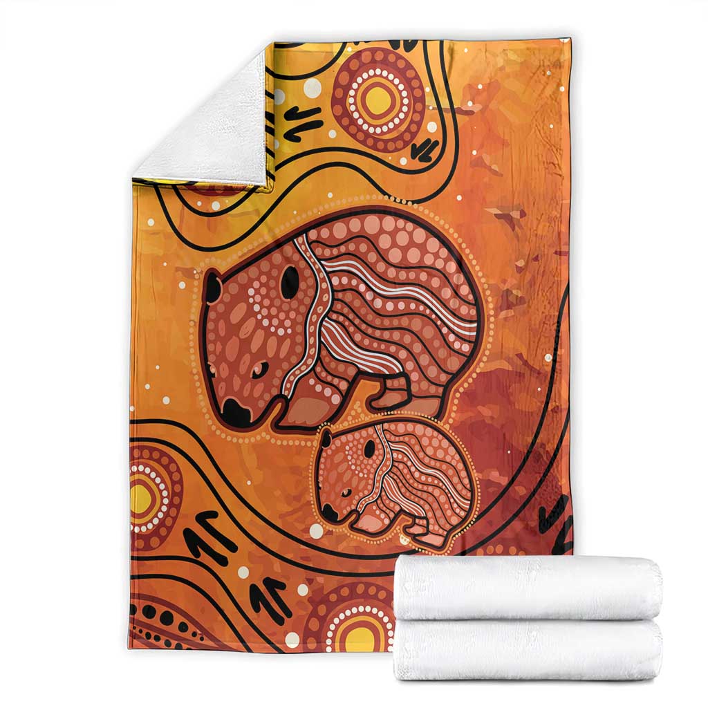 Australia Wombat Blanket Indigenous Art