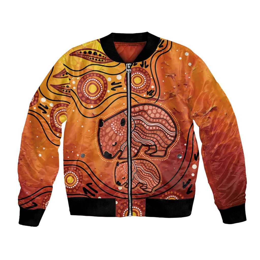Australia Wombat Bomber Jacket Indigenous Art