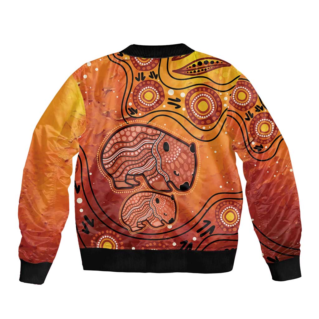 Australia Wombat Bomber Jacket Indigenous Art