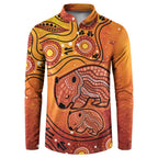 Australia Wombat Button Sweatshirt Indigenous Art