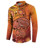 Australia Wombat Button Sweatshirt Indigenous Art