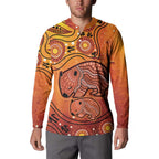 Australia Wombat Button Sweatshirt Indigenous Art