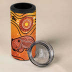 Australia Wombat 4 in 1 Can Cooler Tumbler Indigenous Art