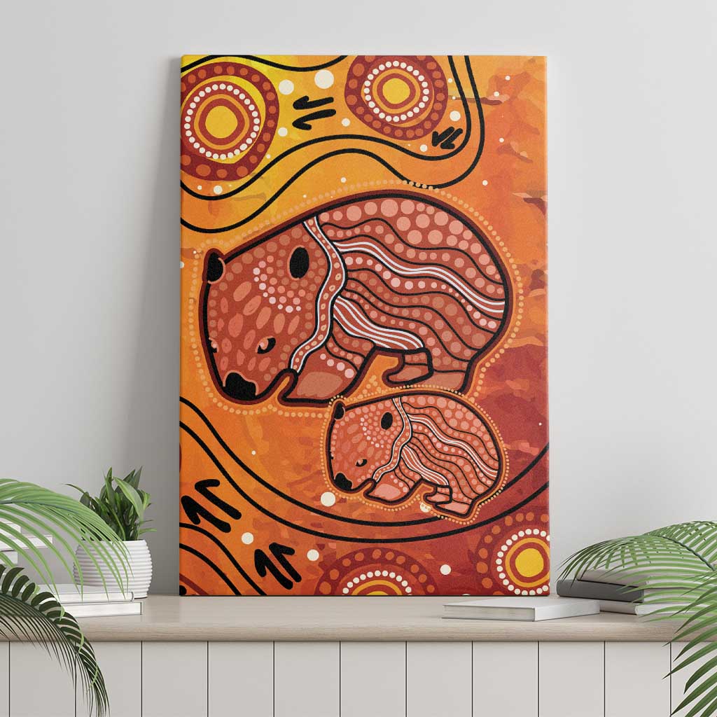 Australia Wombat Canvas Wall Art Indigenous Art