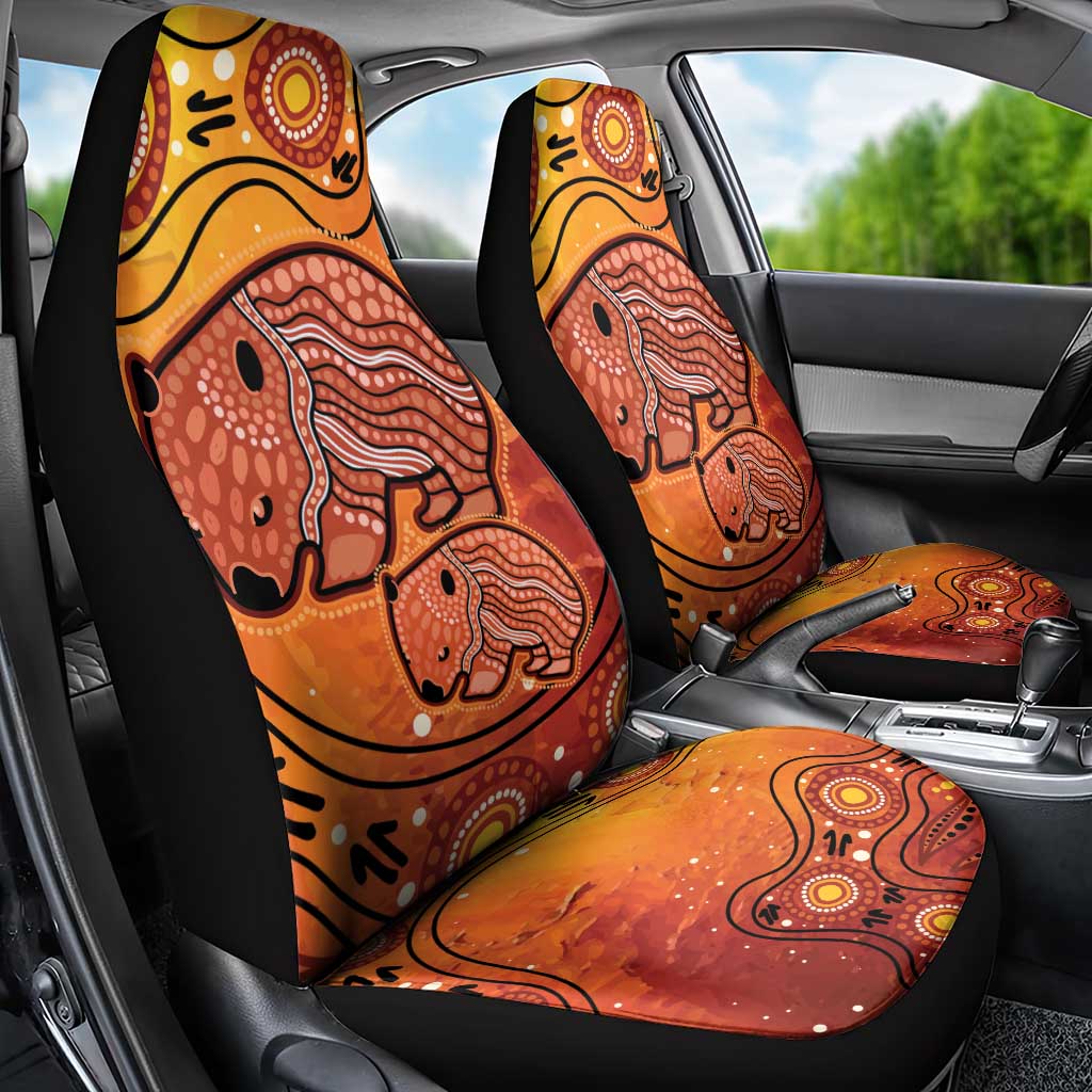 Australia Wombat Car Seat Cover Indigenous Art