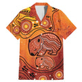 Australia Wombat Family Matching Mermaid Dress and Hawaiian Shirt Indigenous Art