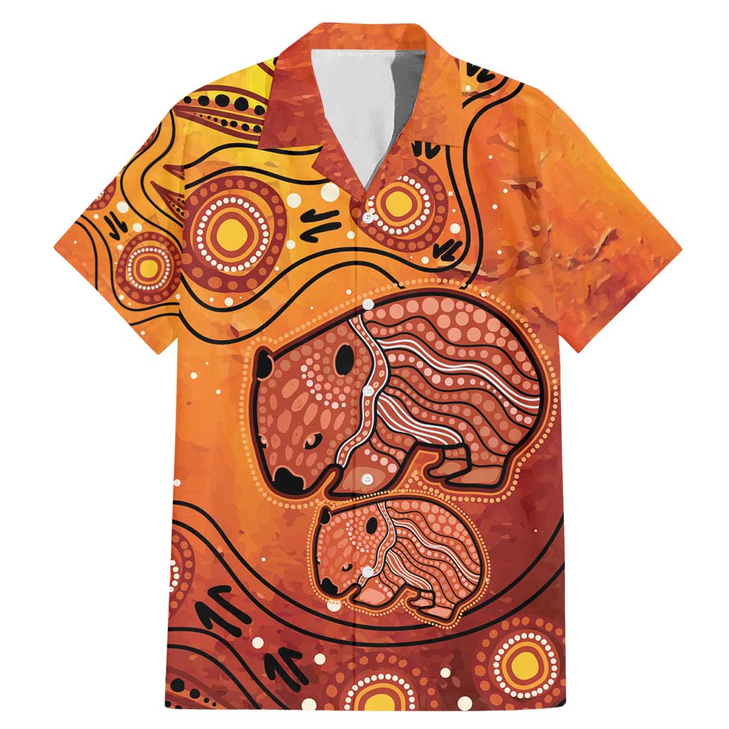 Australia Wombat Family Matching Mermaid Dress and Hawaiian Shirt Indigenous Art