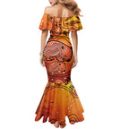 Australia Wombat Family Matching Mermaid Dress and Hawaiian Shirt Indigenous Art