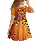 Australia Wombat Family Matching Off Shoulder Maxi Dress and Hawaiian Shirt Indigenous Art