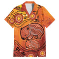 Australia Wombat Family Matching Summer Maxi Dress and Hawaiian Shirt Indigenous Art