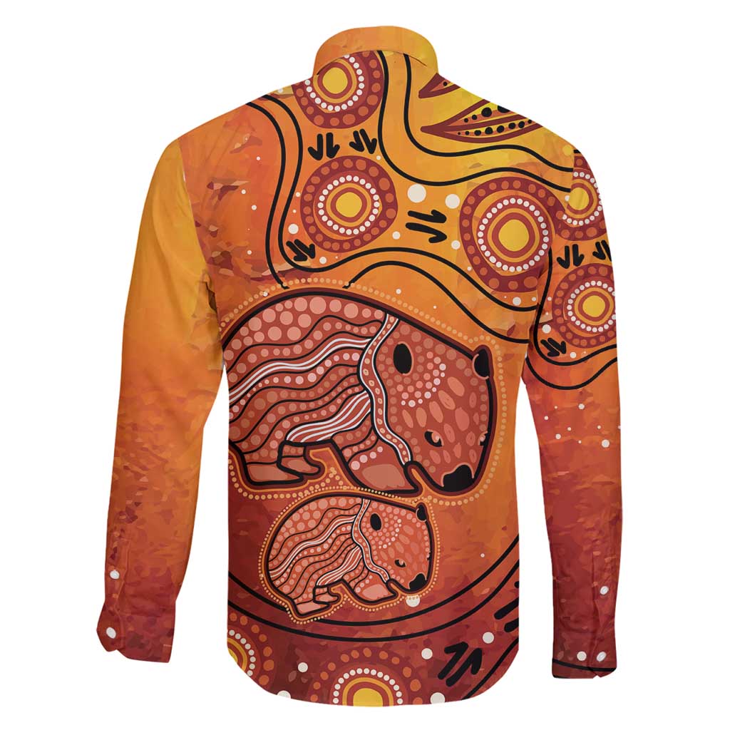 Australia Wombat Family Matching Summer Maxi Dress and Hawaiian Shirt Indigenous Art