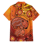 Australia Wombat Family Matching Tank Maxi Dress and Hawaiian Shirt Indigenous Art