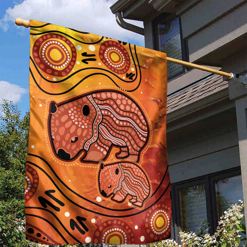 Australia Wombat Garden Flag Indigenous Art